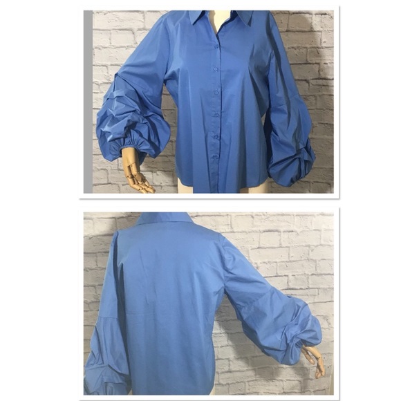 Lantern sleeve elegant top (NWT) - Picture 6 of 11